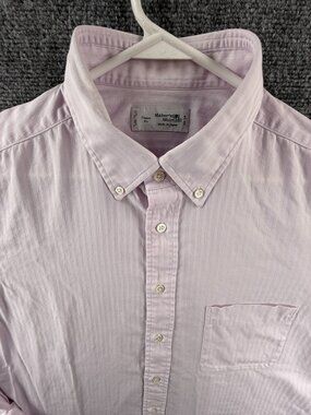 Kamakura Makers Shirt Pink Japan Made Classic Fit 17.75 33.5 Woven Herringbone